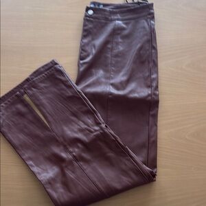 Missguided + Brown Boot Cut Faux Flare Pants